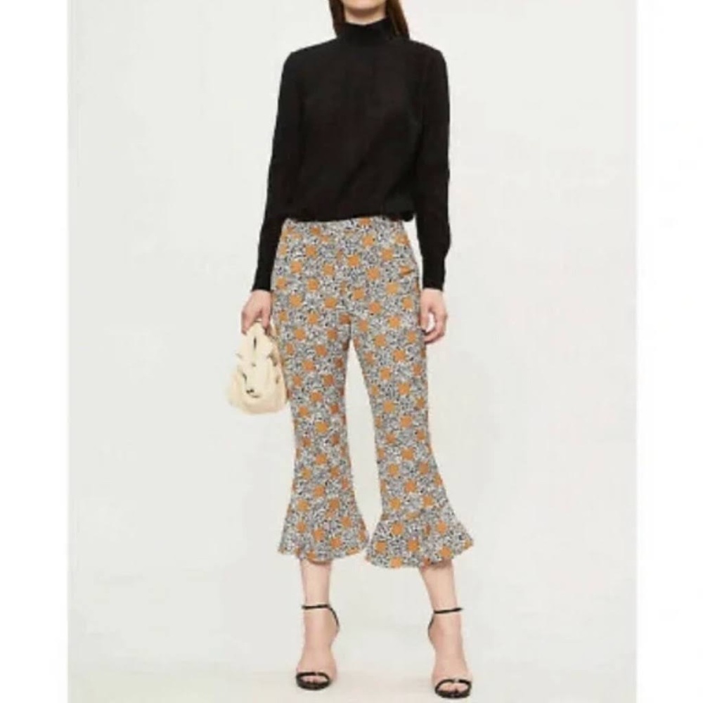 Top Shop Ruffle Hem Slacks - Picture 4 of 4